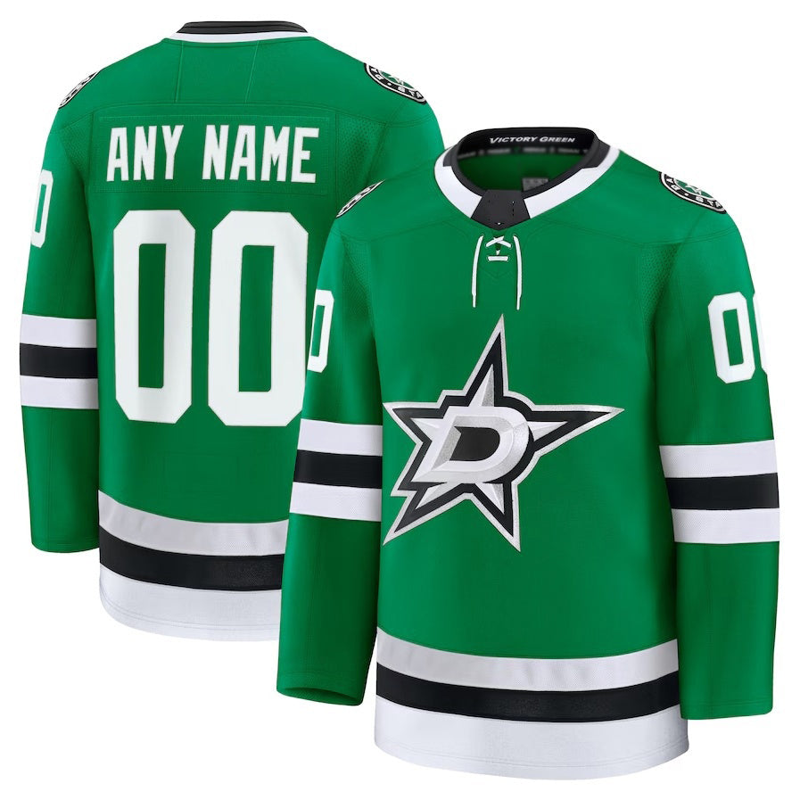 Custom D.Stars Fanatics Home Premium Jersey - Kelly Green Stitched American Hockey Jerseys - Main View
