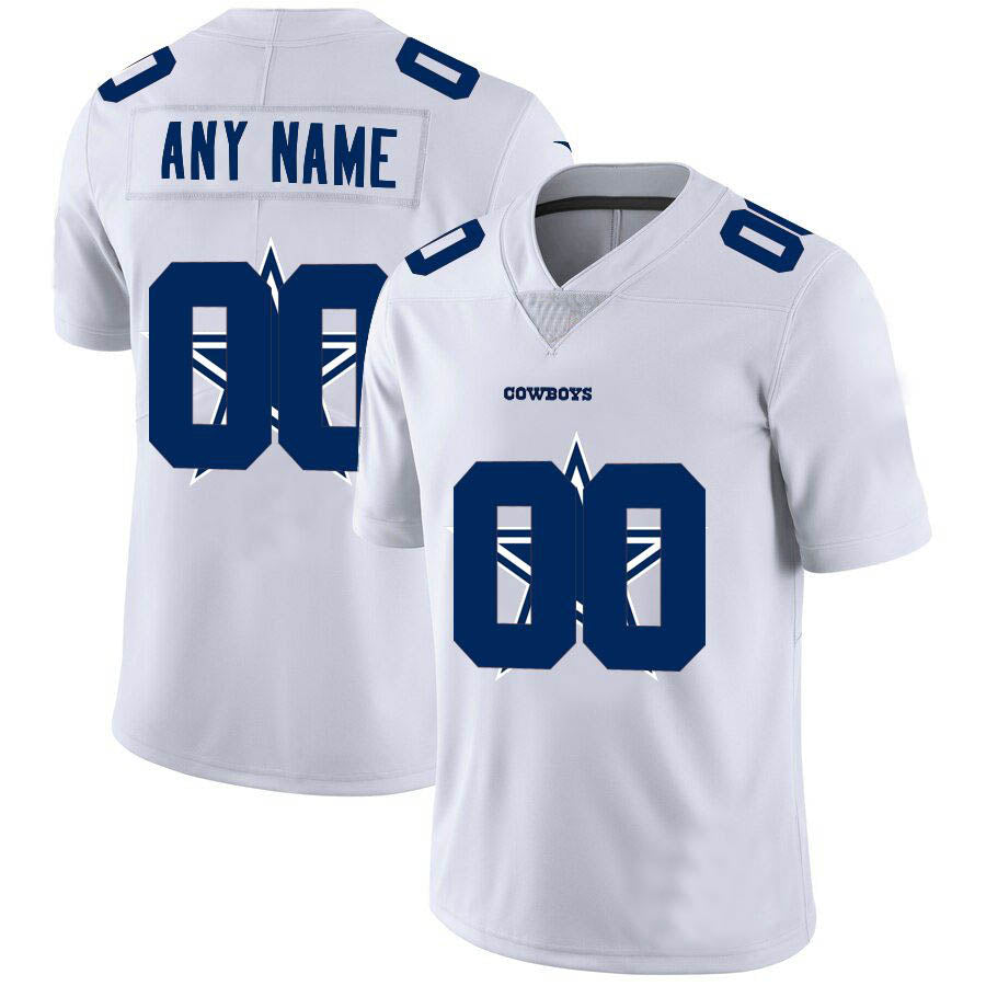 Custom D.Cowboys Jersey Limited White Vapor Untouchable Team Big Logo - Main View