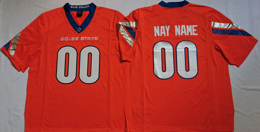 Custom Football Boise State D.Broncos Orange Jersey Mens Youth Women Short Sleeve American College Jerseys Football Jerseys - Main View