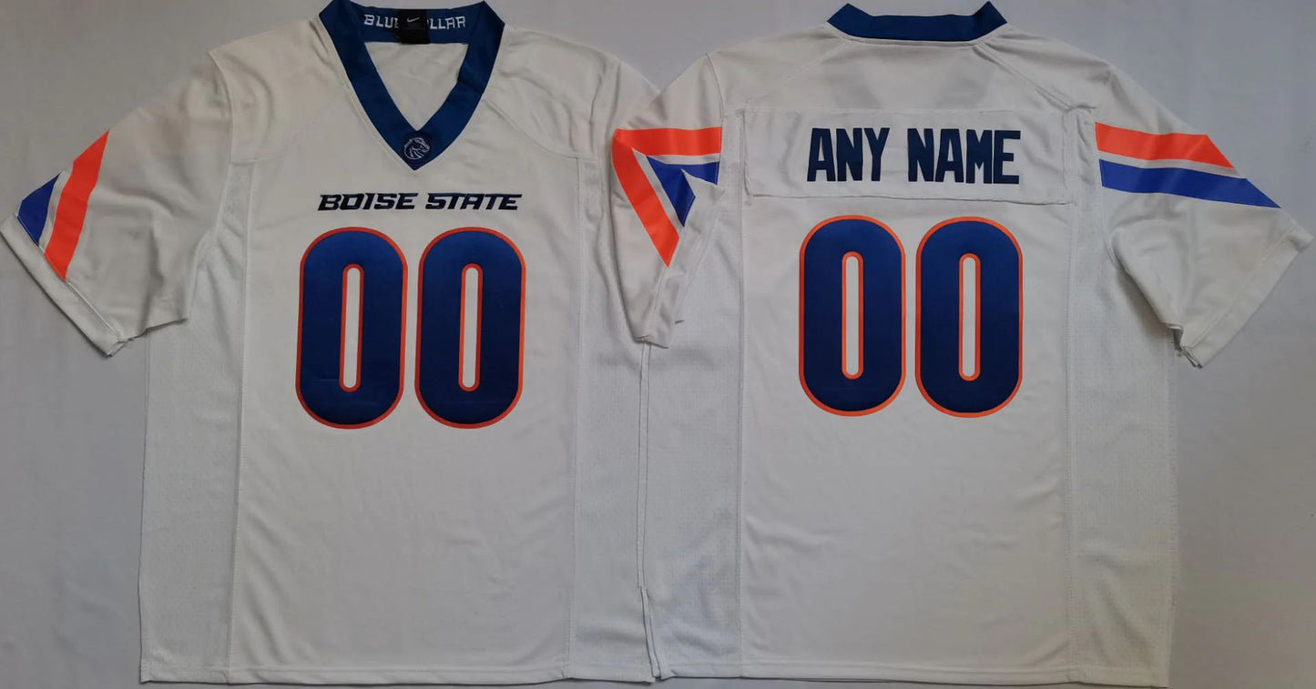 Custom Football Boise State D.Broncos White Jersey Mens Youth Women Short Sleeve American College Jerseys Football Jerseys - Main View