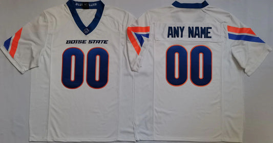 Custom Football Boise State D.Broncos White Jersey Mens Youth Women Short Sleeve American College Jerseys Football Jerseys - Main View