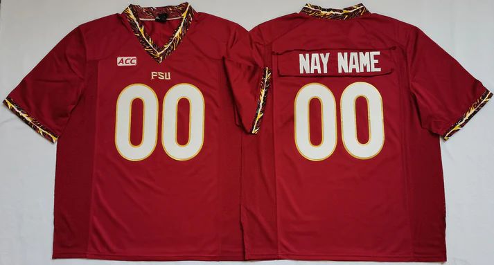 Custom Football Florida State Seminoles Red Jersey Mens Youth Women Short Sleeve College Jerseys Stitched American Football Jerseys - Main View