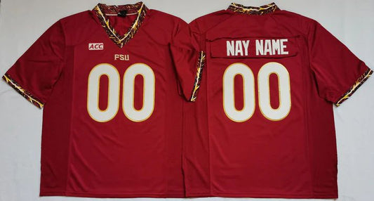 Custom Football Florida State Seminoles Red Jersey Mens Youth Women Short Sleeve College Jerseys Stitched American Football Jerseys - Main View