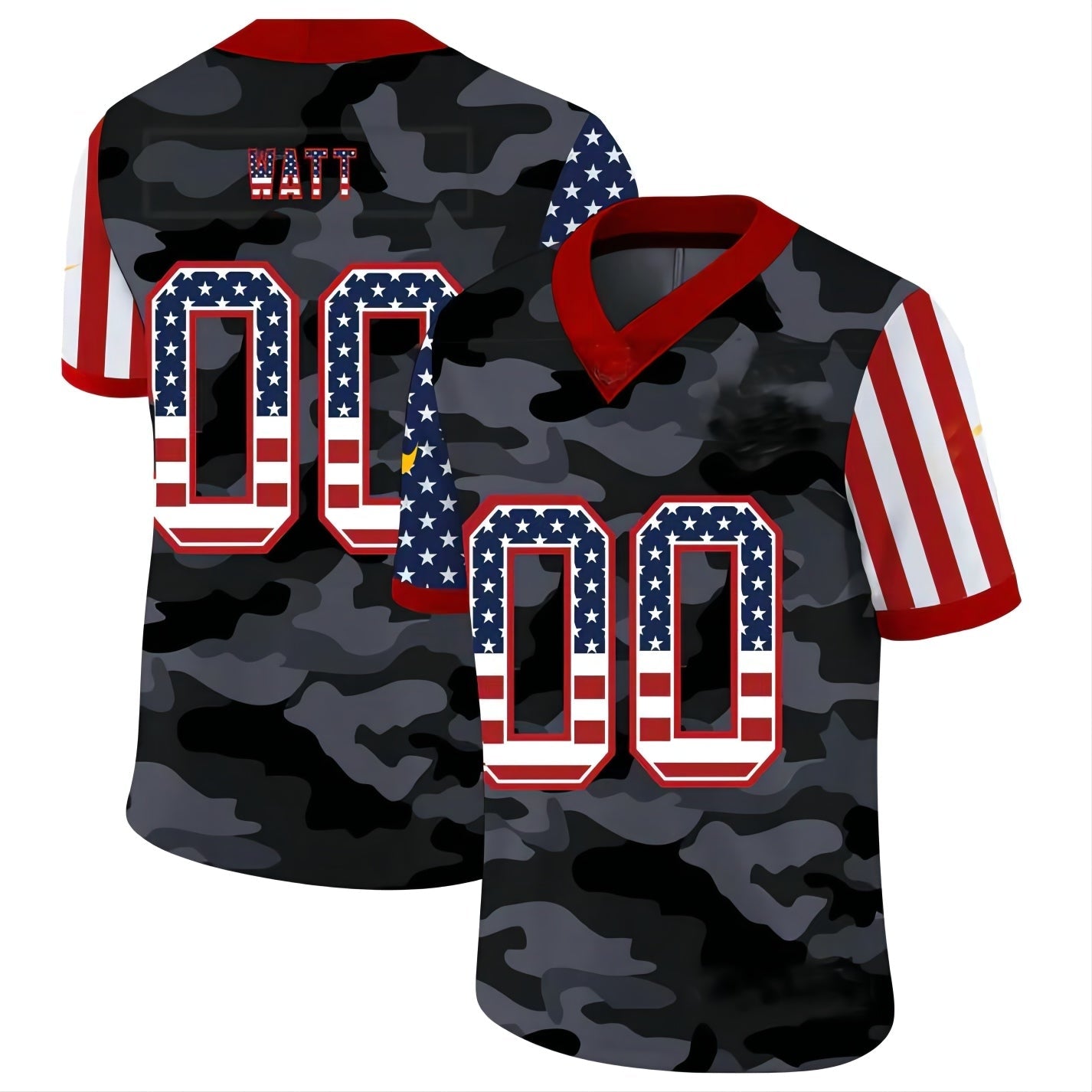 Custom W.Commanders American Team 32 and Number and Name 2020 Camo Salute to Service Limited Jersey Stitched Jersey Football Jersey - Main View