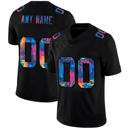 Custom C.Bengals Team 32 and Number and Name Multi Color 2020 Crucial Catch Jersey American Stitched Football Jerseys - Main View