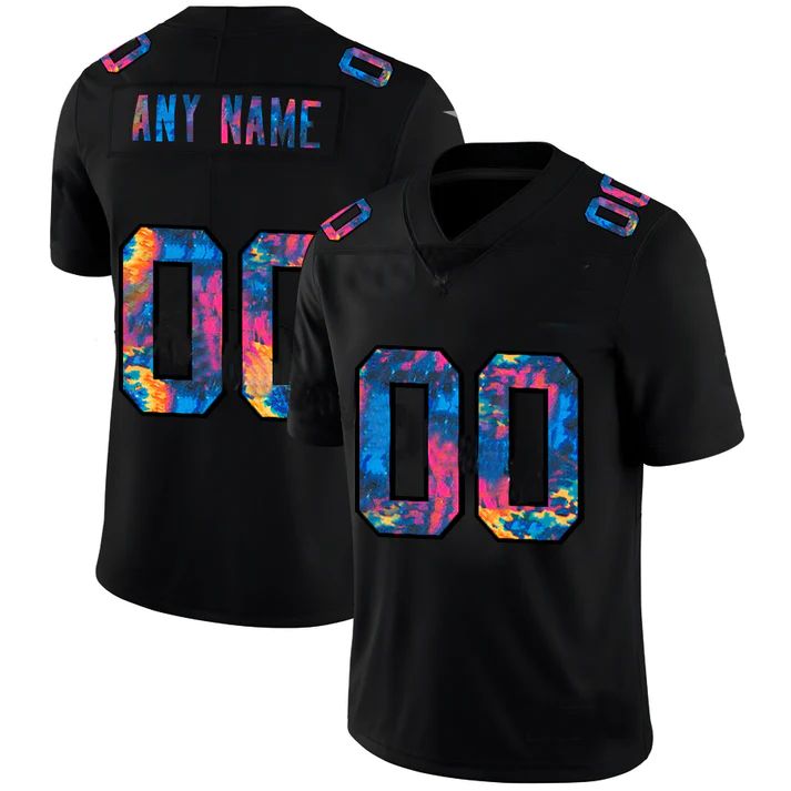 Custom W.Commanders American Team 32 and Number and Name Multi Color 2020 Crucial Catch Jersey Stitched Jersey Football Jerseys - Main View