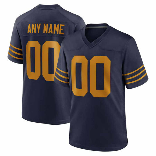 Custom GB.Packers Navy The 1923 Classic Game Stitched Football Jersey - Main View