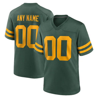 Custom GB.Packers Green Stitched Game Jersey Men Youth Women - Main View