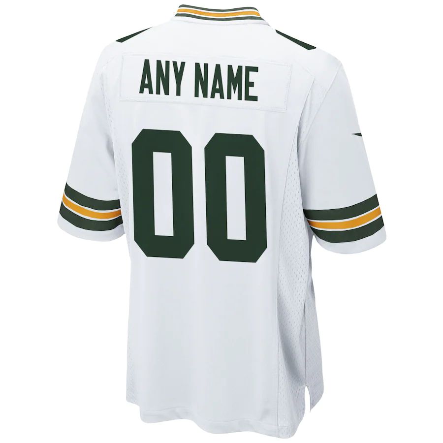 Custom GB.Packers Stitched Game White Jersey Men Youth Women view 2