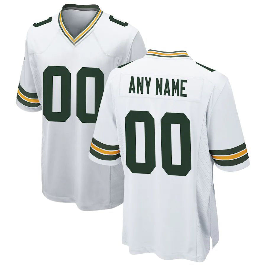 Custom GB.Packers Stitched Game White Jersey Men Youth Women - Main View