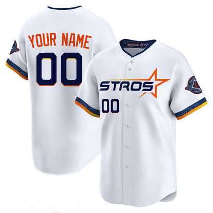 Custom Houston Astros White 2025 City Connect Limited Stitched Baseball Jersey - Main View