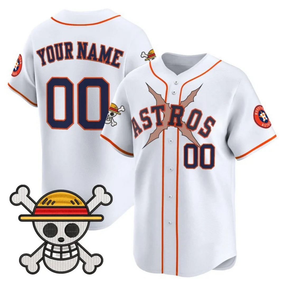 Custom Houston Astros x One Piece White Vapor Premier Limited Jersey - Stitched Baseball Jersey - Main View
