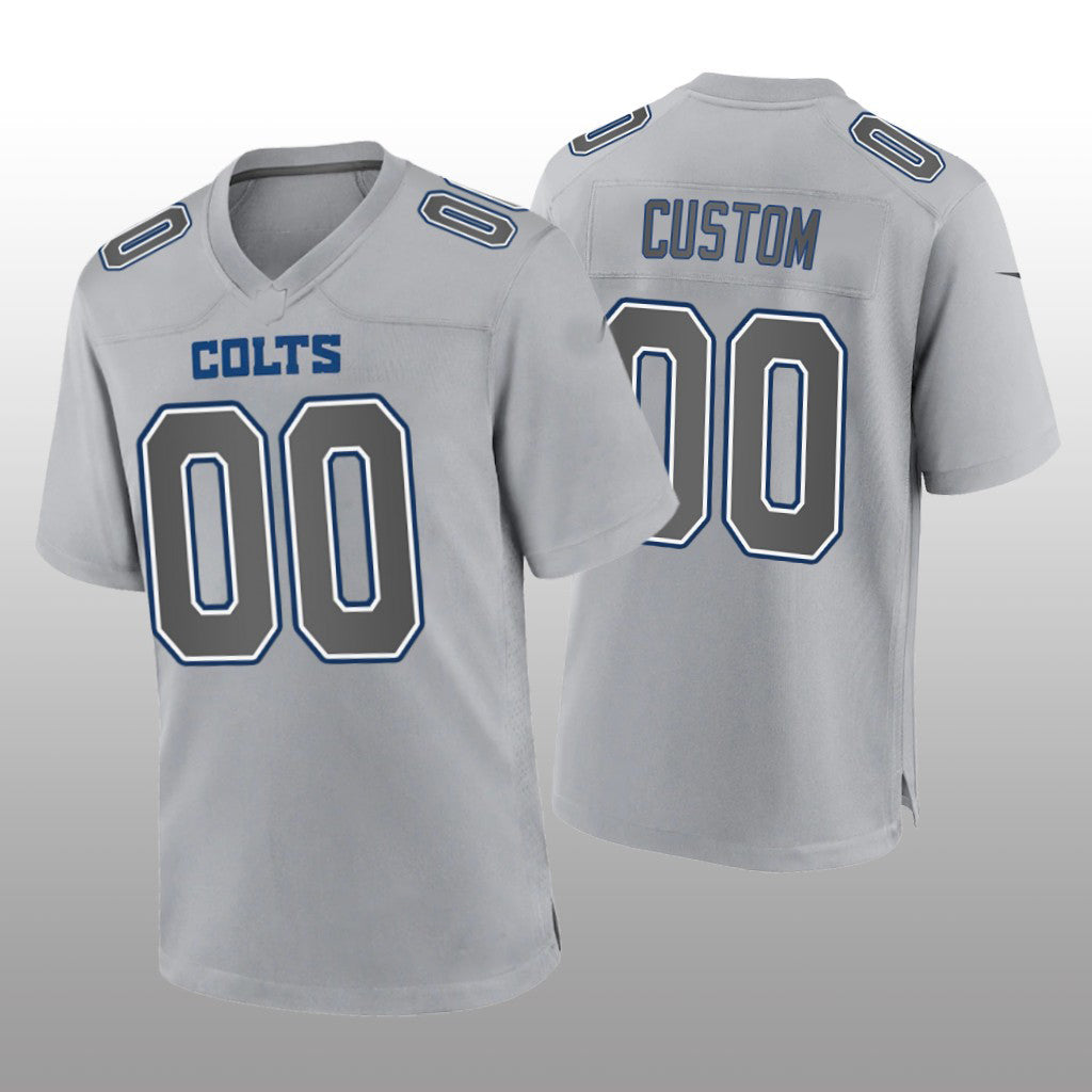 Custom IN.Colts Gray Game Atmosphere Jersey Stitched Jersey Football Jerseys - Main View
