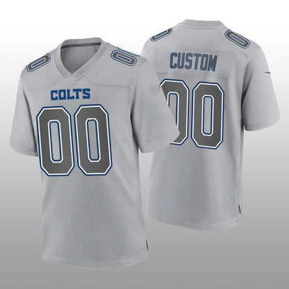 Custom IN.Colts Gray Game Atmosphere Jersey Stitched Jersey Football Jerseys - Main View