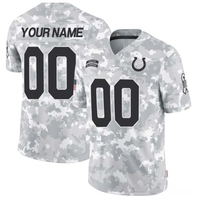 Custom IN.Colts Active Player 2024 F.U.S.E Arctic Camo Salute To Service Limited Stitched Football Jersey - Main View