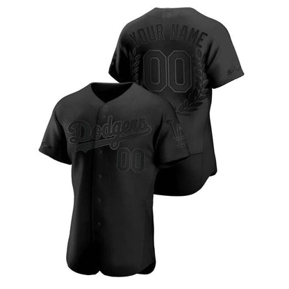Baseball Jerseys Custom Los Angeles Dodgers Black Award Collection Stitched Jersey - Main View