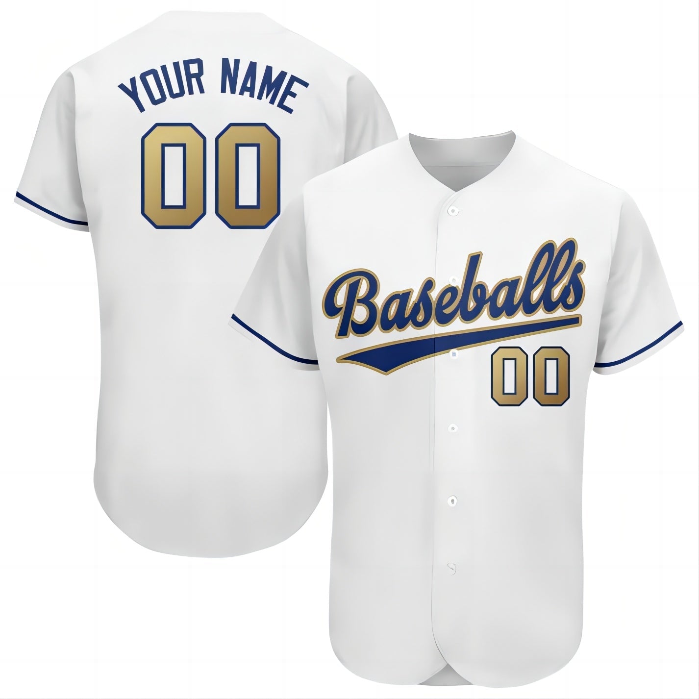 Baseball Jerseys Custom Kansas City Royals Stitched Baseball Jersey Personalized Button Down Baseball T Shirt - Main View