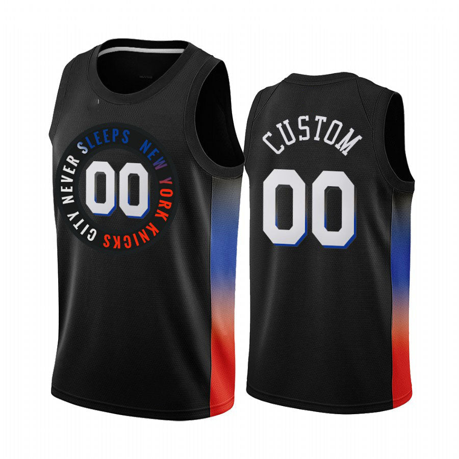 Custom K.Personalized Black Swingman 2020-21 City Edition Stitched Basketball Jersey - Main View