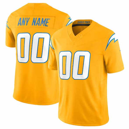 Custom LA.Chargers Active Player Gold 2025 F.U.S.E. Alternate Vapor Limited Football Stitched American Football Jerseys - Main View