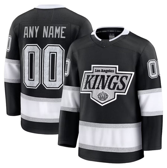 Custom LA.Kings Fanatics Home Premium Jersey - Black Stitched American Hockey Jerseys - Main View