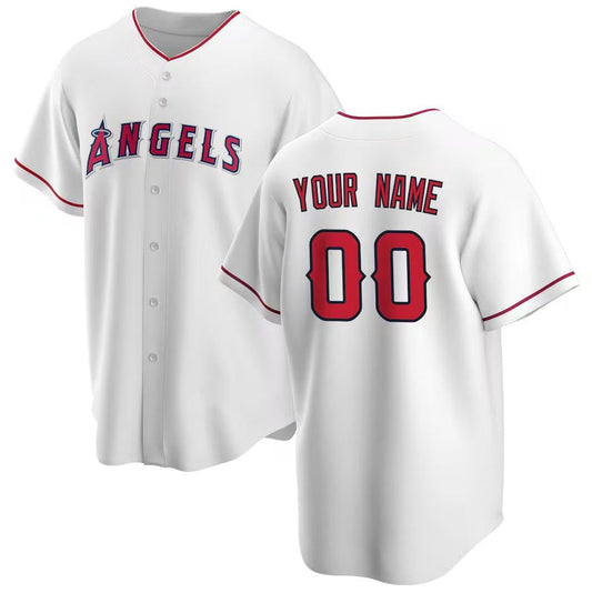 Custom Los Angeles Angels Home Replica Jersey - White Stitched Baseball Jersey - Main View