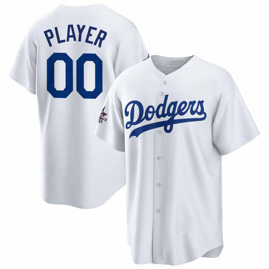 Custom Los Angeles Dodgers 2025 All-Star Game Home Pick-A-Player Replica Jersey - White Baseball Jerseys - Main View