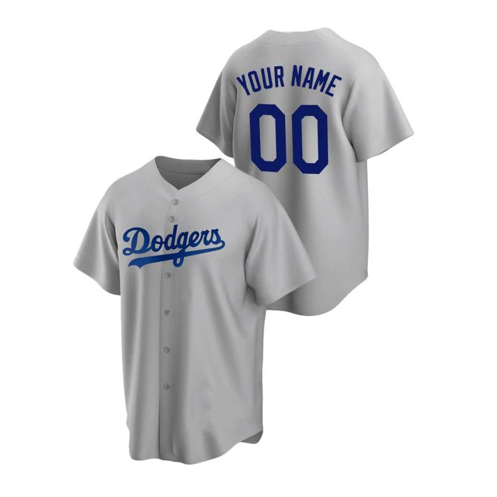 Baseball Jerseys Custom Los Angeles Dodgers Alternate Gray Jersey Stitched Personalized Baseball Team Jerseys - Main View