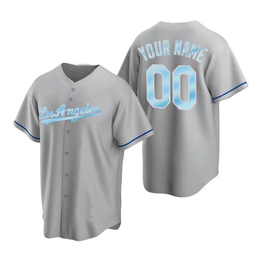 Baseball Jerseys Custom Los Angeles Dodgers Alternate Gray Jersey Stitched Personalized Baseball Team Jerseys - Main View