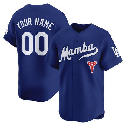 Custom Los Angeles Dodgers Royal Mamba Vapor Premier Limited Custom Jersey - All Stitched Baseball Jersey - Main View