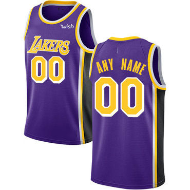 Custom LA.Lakers Purple Swingman Statement Edition Stitched Basketball Jersey - Main View