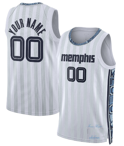 Custom M.Grizzlies Active Player Gray 2025-26 City Edition Swingman Stitched Basketball Jersey - Main View