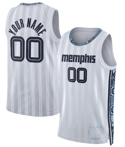 Custom M.Grizzlies Active Player Gray 2025-26 City Edition Swingman Stitched Basketball Jersey - Main View