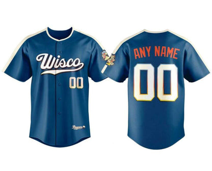 Custom Milwaukee Brewers Mineral Blue 2026 City Connect Stadium Stitched Stitched Baseball Jersey - Main View
