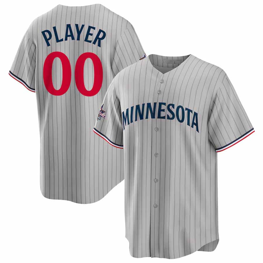Custom Minnesota Twins 2025 All-Star Game Away Pick-A-Player Replica Jersey - Gray Baseball Jerseys - Main View