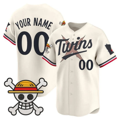 Custom Minnesota Twins x One Piece Cream Vapor Premier Limited Jersey - Stitched Baseball Jersey - Main View