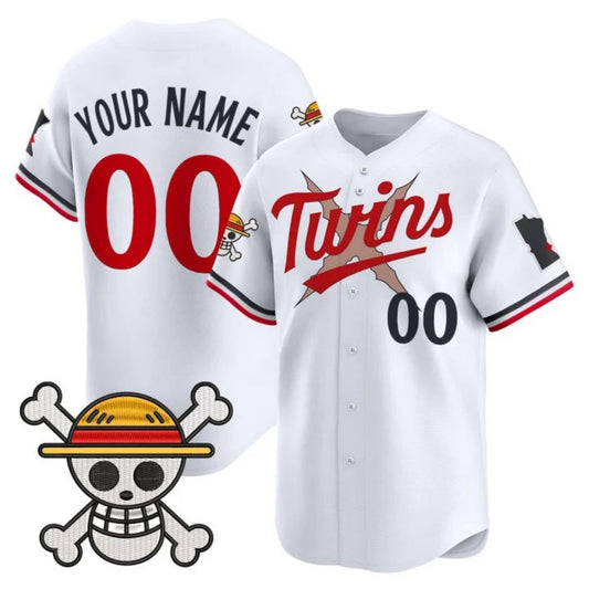 Custom Minnesota Twins x One Piece White Vapor Premier Limited Jersey - Stitched Baseball Jersey - Main View