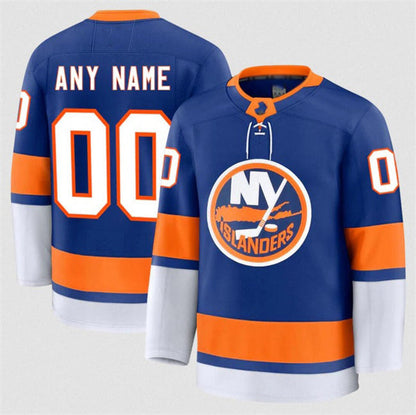 Custom NY.Islanders Active Player Royal 2024-25 Home Stitched American Hockey Jerseys - Main View