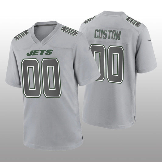 Custom NY.Jets Gray Game Atmosphere Jersey American Stitched Jersey Football Jerseys - Main View