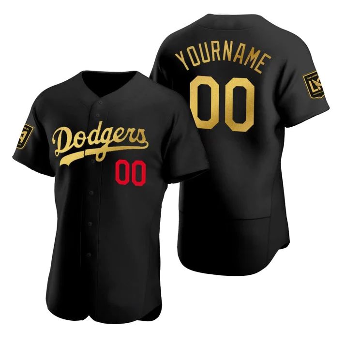 Baseball Jerseys Custom 2022 Los Angeles Dodgers Black Stitched Jerseys - Main View