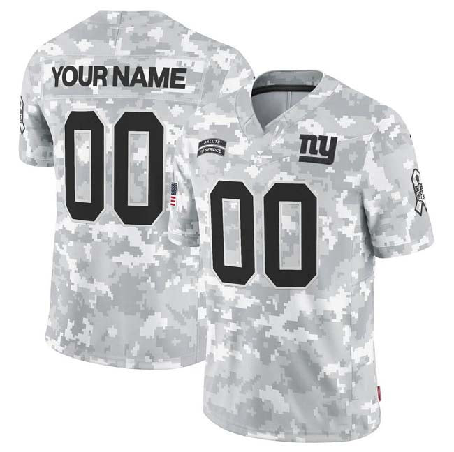 Custom NY.Giants Active Player 2024 F.U.S.E Arctic Camo Salute To Service Limited Stitched Football Jersey - Main View