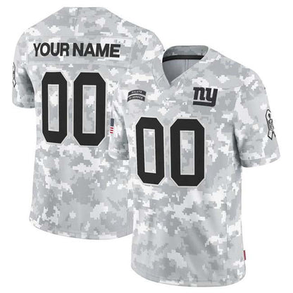 Custom NY.Giants Active Player 2024 F.U.S.E Arctic Camo Salute To Service Limited Stitched Football Jersey - Main View