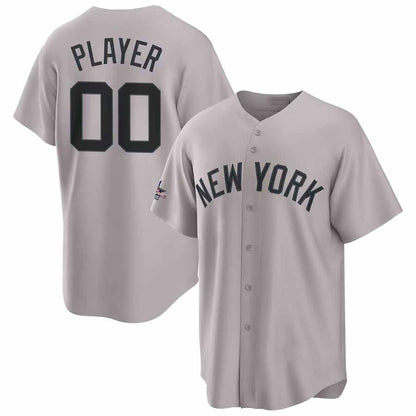 Custom New York Yankees 2025 All-Star Game Away Pick-A-Player Replica Jersey - Gray Baseball Jerseys - Main View
