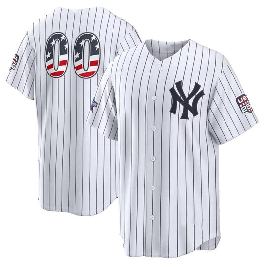 Custom New York Yankees 2026 All-Star Edition Stars & Stripes White Stadium Pick-A-Player Baseball Jersey - Main View