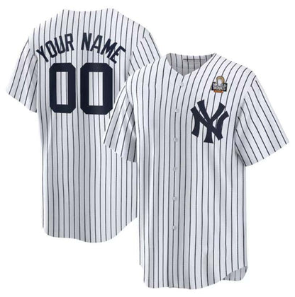 Custom New York Yankees Active Player White 2024 World Series Cool Base Stitched Baseball Jersey - Main View