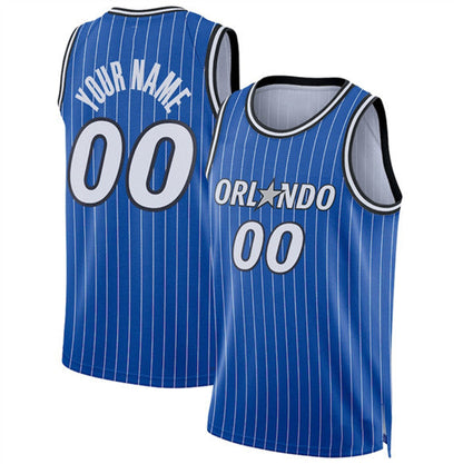 Custom O.Magic Active Player Blue 2025 Icon Edition Stitched Basketball Jersey - Main View