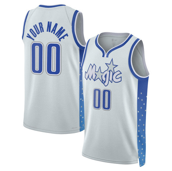 Custom O.Magic Active Player Silver 2025-26 City Edition Stitched Basketball Jersey - Main View