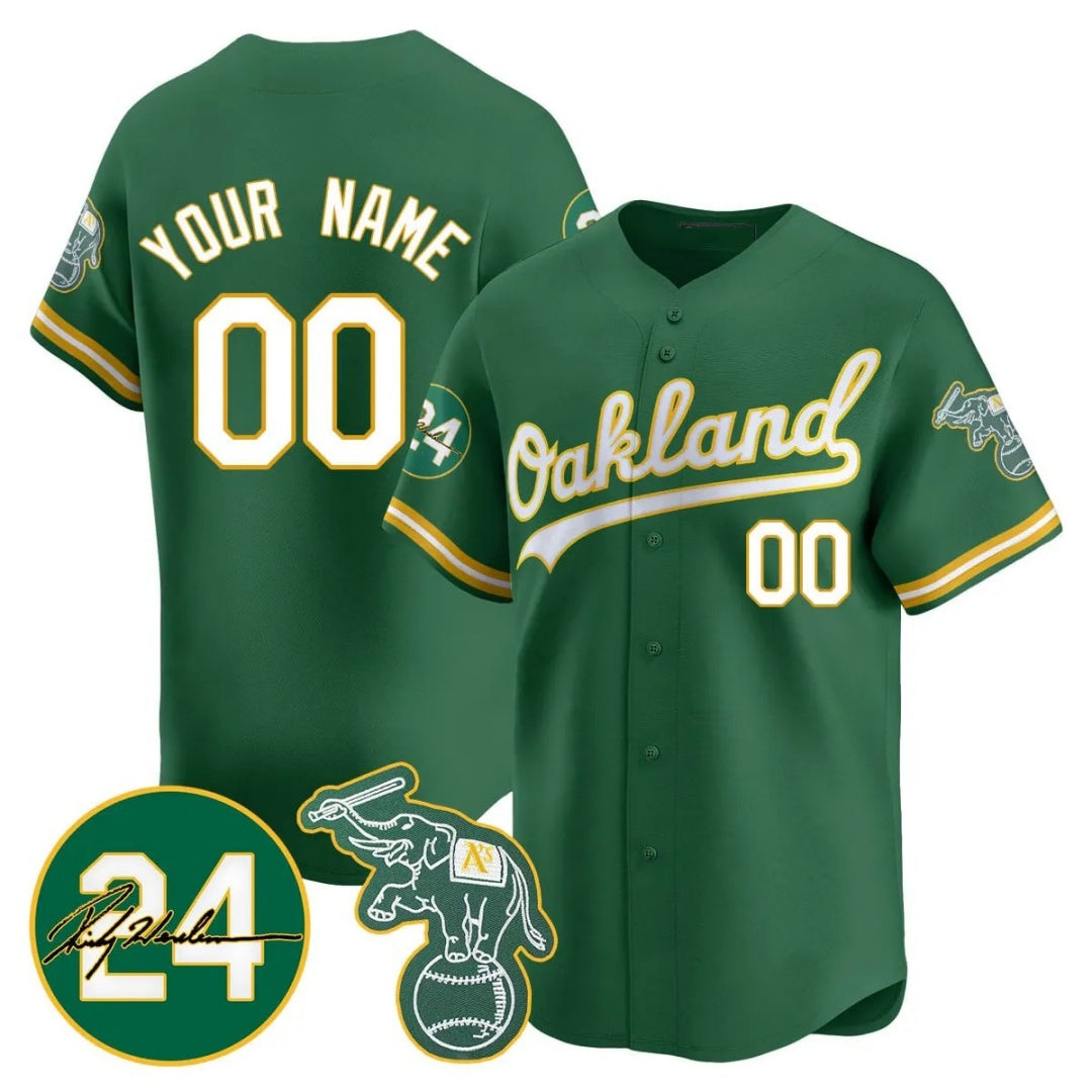 Custom Oakland Athletics Green Jersey - Personalized Baseball Jersey - Main View