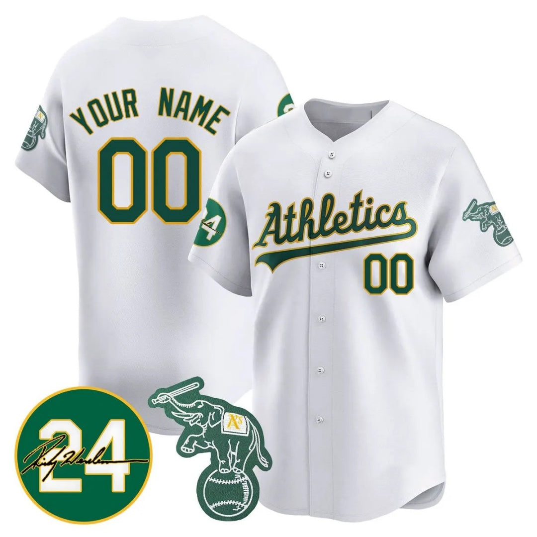 Custom Oakland Athletics White Jersey - Personalized Baseball Jersey - Main View