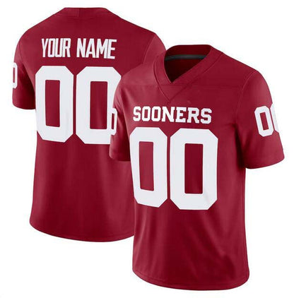 Custom O.Sooners Active Player Red Stitched Football College Jerseys - Main View
