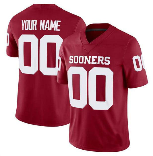 Custom O.Sooners Active Player Red Stitched Football College Jerseys - Main View
